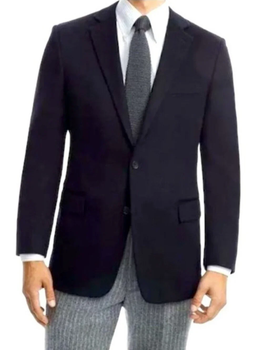 Brooks Brothers 100% Cashmere Black Suit Coat Blazer Men's Size L / XL